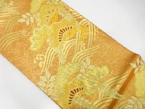 佐賀錦荒波に笠松・藤模様織出し袋帯